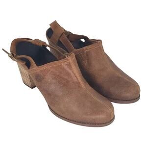 Timberland Brown Heeled Clogs